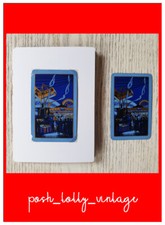 Vintage Fairground Carousel Coney Island Single Swap Playing Greeting Card PL27