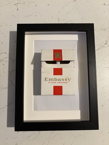 Embassy cigarette box - embassy, (framed)