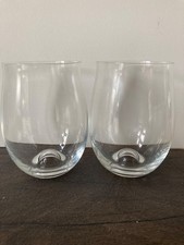 Dartington Crystal Tony Laithwaite Dimple Tumbler / Stemless Wine Glass x 2
