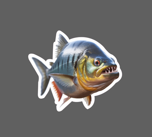 Piranha sticker fish animal - sticker,