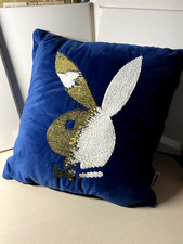 Playboy Bunny Pillow - Blue