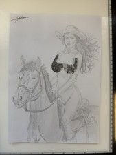 Original erotic artwork pencil