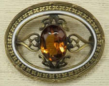 Antique Art Deco Topaz Amber