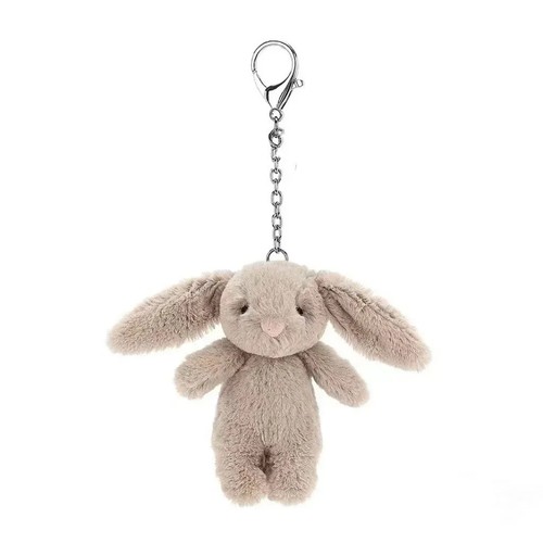 Cute rabbit plush keychain - cute,