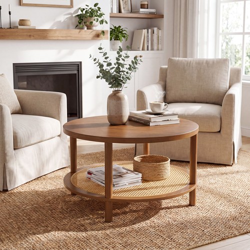 Tier round center table - 2-tier,