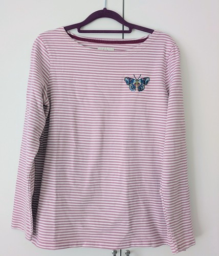 Joules pink white stripe - pink,