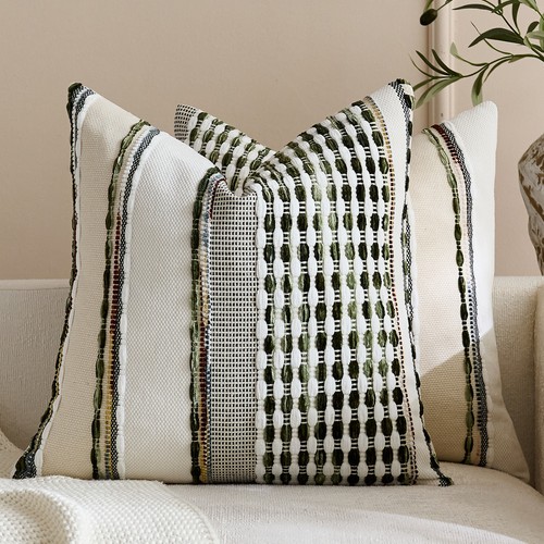 Boho striped weaving cushion - striped,
