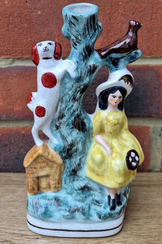 Vintage flatback vase - flatback, lady