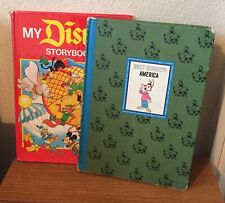 Vintage My Disney Storybook & Walt Disney’s America Hardback Books Memorabilia