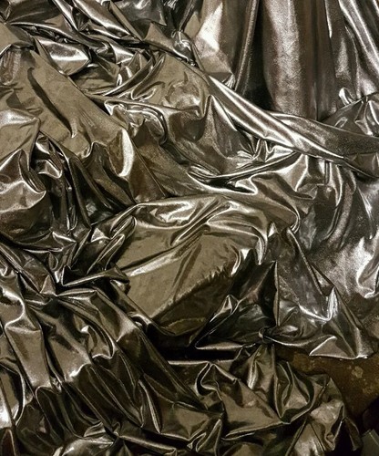 Black silver wet look - black,