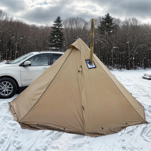 Camping hot tent with - hot,