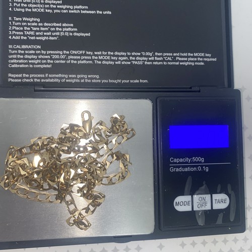 9ct gold curb - curb., chain