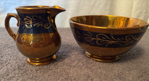 Antique copper lusterware - copper,