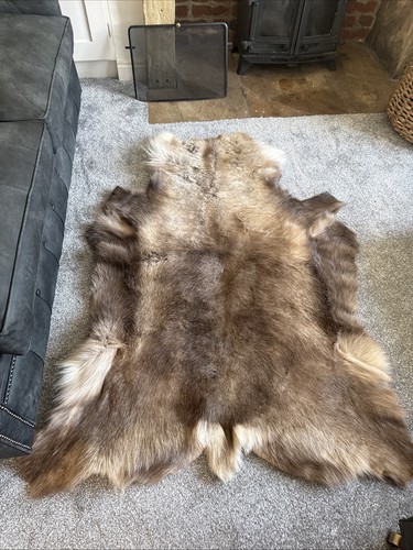 Genuine reindeer skin rug - genuine,