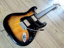 CONTEMPORARY STYLE SUNBURST/BLACK/CHROME Fender Squier Strat HH PUP UPGRADE