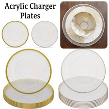 33cm Gold/ Silver Edge Clear