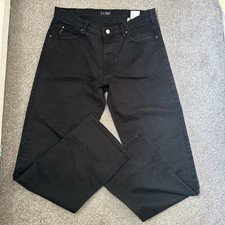 Men’s Armani Black Jeans Size 34W 32L Regular Fit Straight Leg Zip Fly