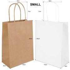 Brown & White Paper Bags with