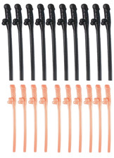 10 x Pink Black Willy Straws
