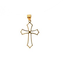 18K Saudi Gold Pendant Cross