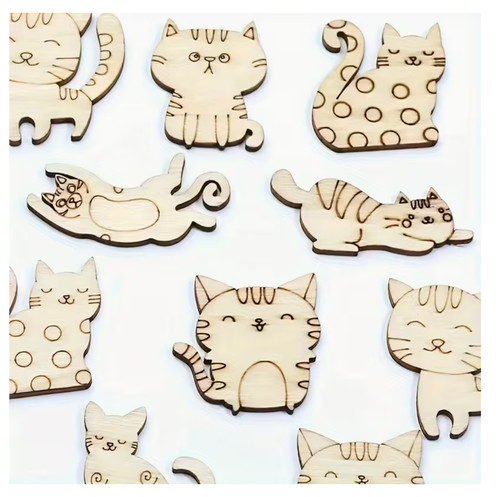 Cats wooden shapes - shapes,