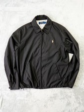 Polo Ralph Lauren Harrington Jacket Black Men's Medium Zip Up Smart Casual