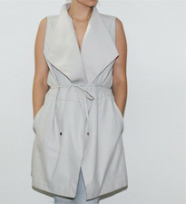 Vince Long Vest Coat Gray Goat