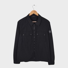BELSTAFF Men's Black Shawbury Zip Overshirt Jackt - Size XL