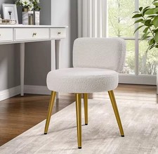 Teddy Fleece Stool Gold Leg