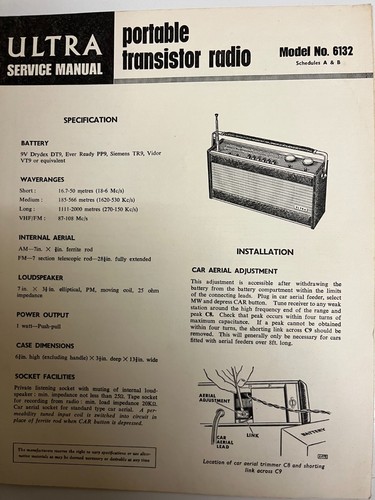 Ultra 6132 portable transistor - ultra,