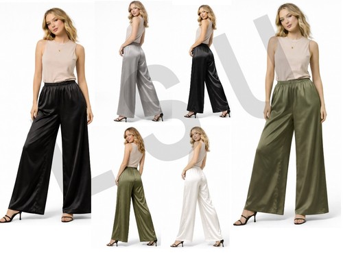 Women satin silk palazzo - satin,