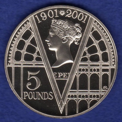 2001 proof coin 5 - £5, coin,