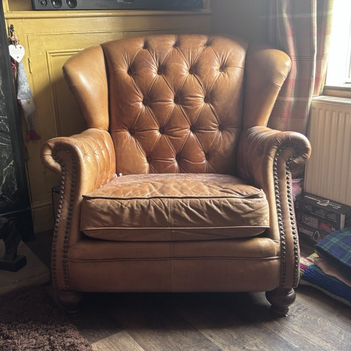 Vintage leather wingback - leather,