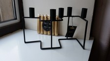 Black Metal 5 Candle Holder/Table Centre Piece