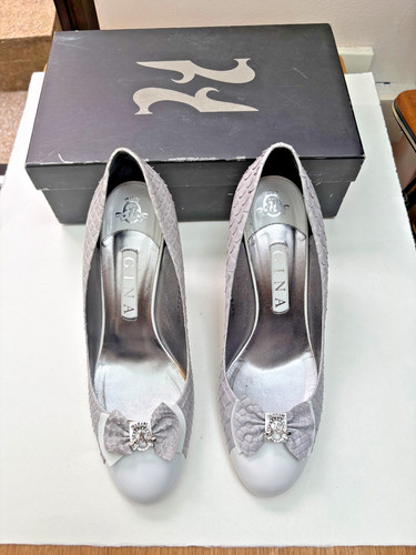 Gina london pale grey - grey, python