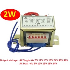 EI35 Power Transformer 2W/VA AC 220V To 6V/9V/12V/15V/18V/24V AC Single/Dual