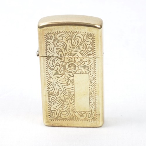 Zippo lighter slim brass - zippo,
