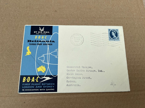 Boac britannia 1st flight - boac,