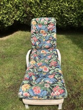 White plastic sunlounger