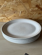 Churchill Hotelware 7 X Super Vitrified Oval Plates White & Brown Speckled