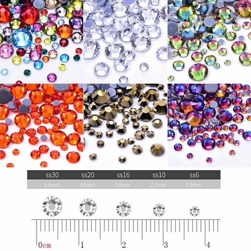 1000pcs mixed sizes - 1000pcs, ss6~ss30