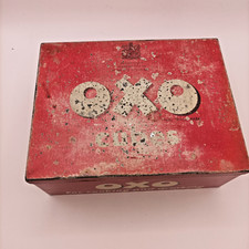 Red OXO Cube Tin Vintage 1950s (03)