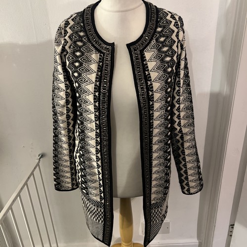 Black and cream beaded - and,