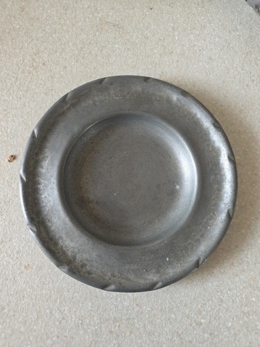 Vintage pewter zinn plate - vintage,
