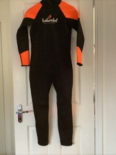 2 Bare Feet Black and Orange Kids Wetsuit Full Length Size 16