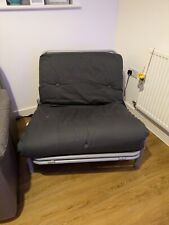 Argos Grey Futon Metal Chair bed with Mattress