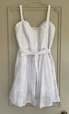 Milly White Lace Eyelet Dress