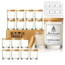 15 Pack 7 OZ Clear Candle Jars