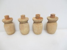 Late Vintage Turned Wood Furniture Feet Sofa Legs Old Chair Wooden x4