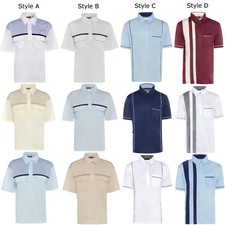 Lightweight Short Sleeve Collar Buttoned Casual Shirt Summer Polo Shirts M - 5XL